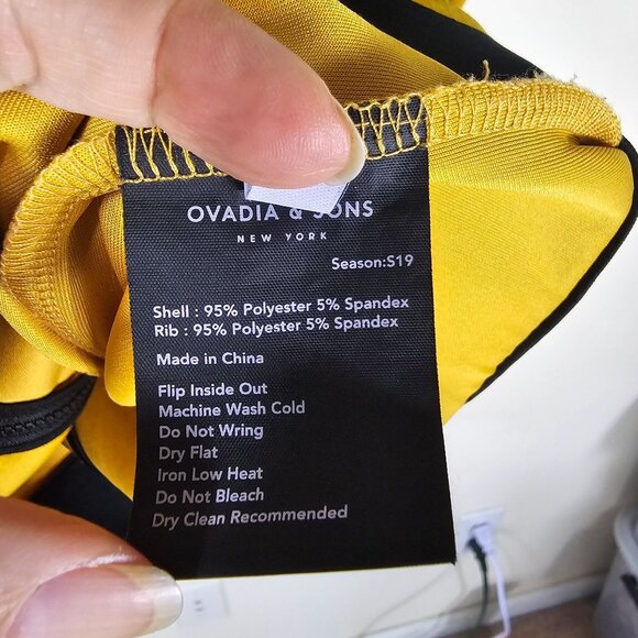 Ovadia & Sons Gold/Black Future Track Jacket L Athletic Fit Blokecore Casual - Picture 4 of 10